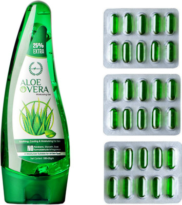 ME FIRST Aloevera Gel 125gm + Vitamin E Capsule 30pcs(2 Items in the set)