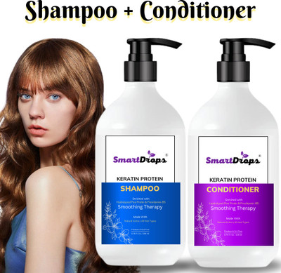 smartdrops Shampoo And Conditioner Combo Kit for strong and long hair, silky hair for men and women(2 Items in the set)