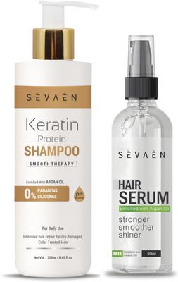 SEVAEN Keratin Shampoo and Professional Hair Serum(2 Items in the set)