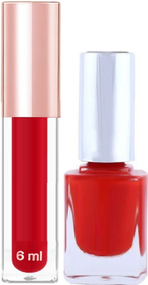 GABBU Best Stay Long Last Matte Lipstick & Nail Polish Combo(2 Items in the set)