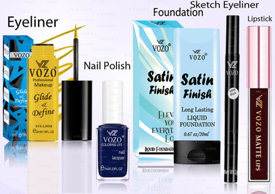 VOZO Makeup Combo Professional Cosmetic Kit with Ultra-Pigmented Set-129(5 Items in the set)