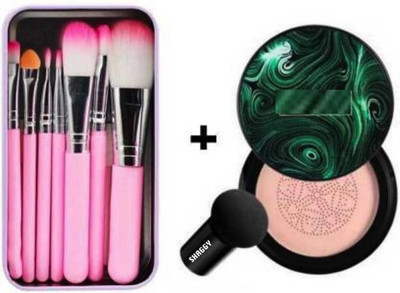 homedropsy Foundation Brightening BB Cream with 7 Piece Makeup Brush Set with Box(2 Items in the set)