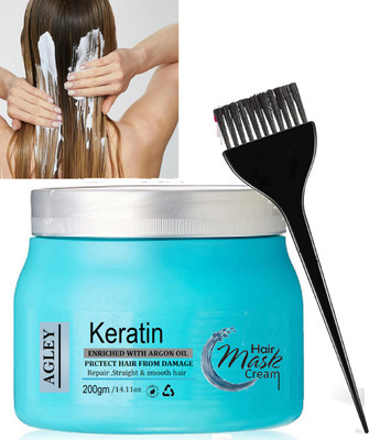 AGLEY Spa Cream for Weak & Frizzy Hair, Radiant Shine, Daily Use with Dye Brush(2 Items in the set)