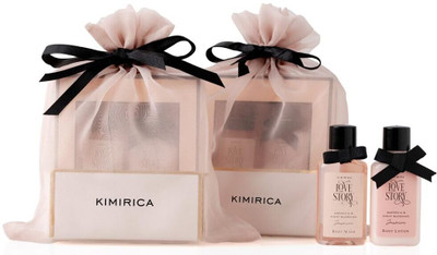 KIMIRICA Nothing But Love Duo Potli gift set for Valentines day | Fragnance of Gardenia and Night Blooming Jasmine | Valentines gift set(8 Items in the set)