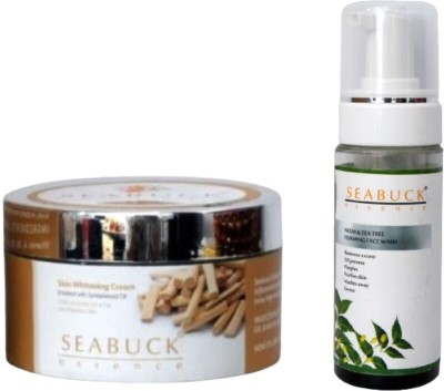 Seabuck Essence Skin Whitening Cream and Neem & Tea Tree Foaming Face Wash(2 Items in the set)