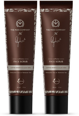 THE MAN COMPANY Caffeine Face Scrub 30g – pack of 2 Scrub (60 g)