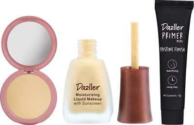 Dazller Face Makeup Essentials - Honey R31 - Foundation,12ml + Compact,9g + Primer,10g(3 Items in the set)