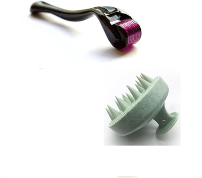 Didment Derma Roller and Hair Scalp Massager Combo | Beard, Hair Growth & Skin Care Tool(2 Items in the set)