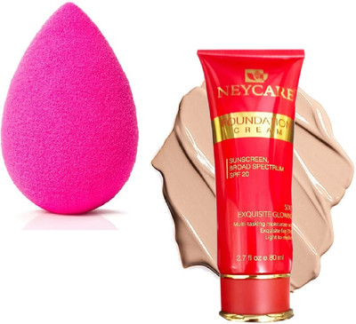 Neycare MAKEUP PUFF WITH MATTE FOUNDATION PACK OF 2(2 Items in the set)