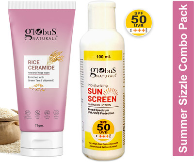 Globus Naturals Summer Sizzle Set - Sunscreen Lotion SPF 50++ 100 ml(2 Items in the set)