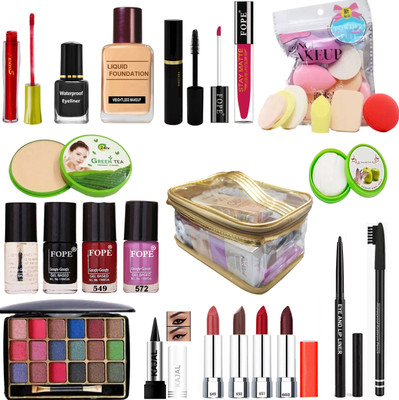 FOPE Every Day Glow Makeup kit Combo Set of 26 For women/Girls EDGMKS20230673(26 Items in the set)