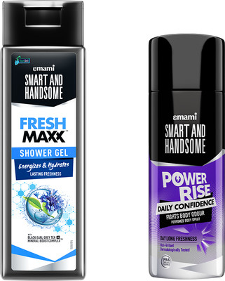 Smart and Handsome Fresh Maxx Shower Gel 250ml + Power Rise Perfumed Body Spray Deodorant 150ml(2 Items in the set) Smart and Handsome Fresh Maxx Shower Gel 250ml + Power Rise Perfumed Body Spray Deodorant 150ml(2 Items in the set)