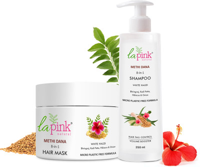 La Pink Methi Dana 8-in-1 Shampoo & Hair Mask For Hair Growth Pack of 2(2 Items in the set)