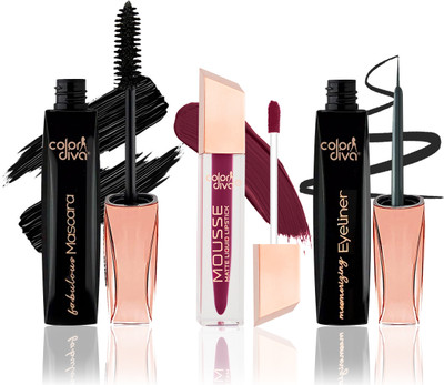 adbeni Wicked 107 Value Pack, Mousse Matte Liquid Lipstick With Eyeliner & Mascara(3 Items in the set)