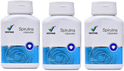 Vestige Spir ulina Capsules 100 Capsules 3 Botel (pack of 3 )(3 Items in the set)