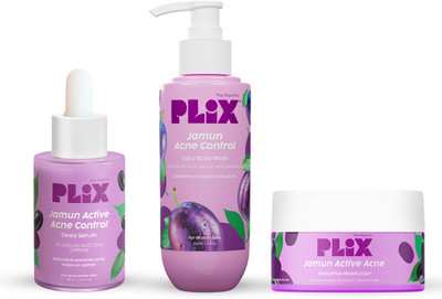 The Plant Fix Plix Jamun Active Acne Control Dewy Serum, Jamun Moisturizer & Jamun Bodywash(3 Items in the set)