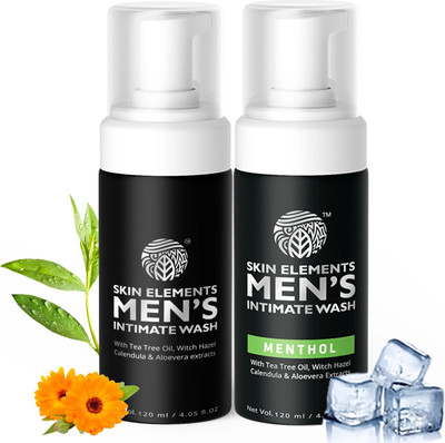 Skin elements Intimate Wash for Men Combo | Classic + menthol| 240 ml(2 Items in the set)