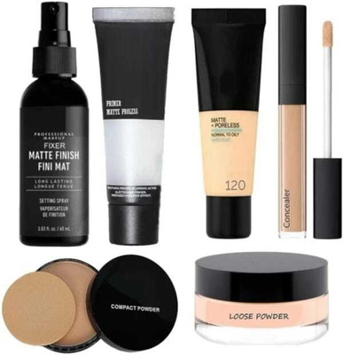 zukrave Best quality face makeup combo set of 6 items (pack of 6)(6 Items in the set)