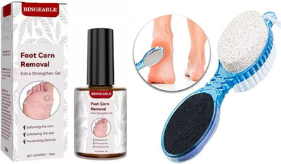 Bingeable Footease Corn Remover & Foot Care Set with Pumice, Brush, Scrubber & File(2 Items in the set)