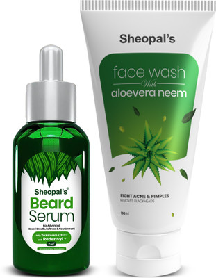 Sheopals Aloevera Neem Face Wash And Beard Growth Serum With redensyl(2 Items in the set)