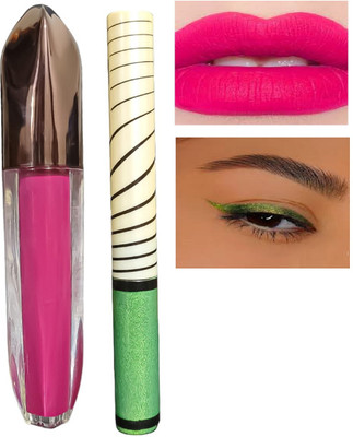 Luipui PINK LIPSTICK AND GREEN EYELINER PACK OF 2(1 Items in the set)