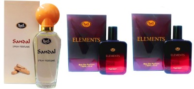 MONET 2 ELEMENTS PERFUME 50ML EACH, 1 SANDAL PERFUME 30ML , PACK OF 3 Eau de Parfum  -  130 ml(For Men & Women)