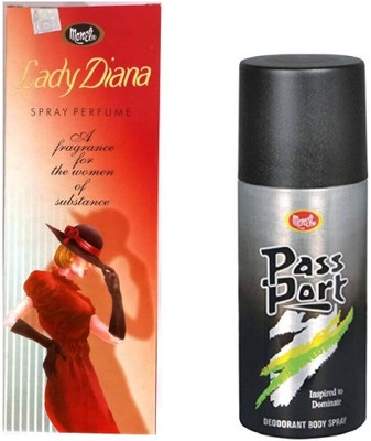 MONET Lady Daina Perfume 60 ml PassPort Deo 150 ml(2 Items in the set)