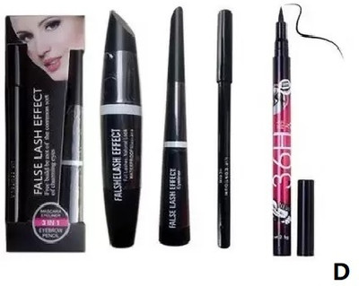 beauty bounty 3in1 eyeliner mascara kajal & high quality waterproof + 36h eyeliner UD(4 Items in the set)