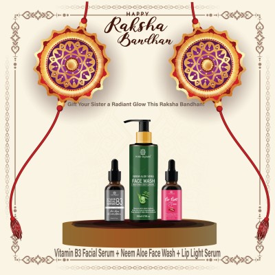 Pink Square Vit - B3 Facial Serum 30ml, Neem AloeVera Face Wash 200ml & Lip Light Serum 30ml(3 Items in the set)