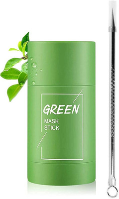 Yuency blackhead remover pin with Green Tea Stick Mask, Purifying Clay Facial Mask Removes Blackheads(2 Items in the set)