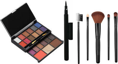 SEUNG perfect NEW MAKEUP BRUSH SET WITH BLACK EYELINER & MAKEUP PALETTE COMBO(1 Items in the set)