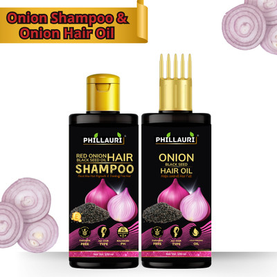 Phillauri Red Onion Black Seed Oil Ultimate Hair Care for Women & Men for Dry and Rough Hair(2 Items in the set)