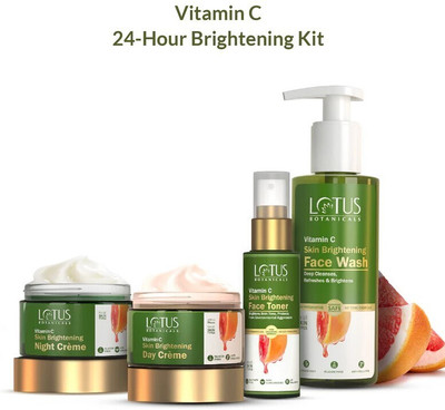 Lotus Botanicals Vitamin C 24-Hour Brightening Kit.(4 Items in the set)