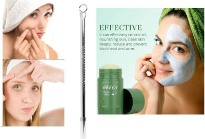 GABBU New Green Tea Purifying Clay Stick Mask & Vitamin-E facial Capsules For glow(2 Items in the set)