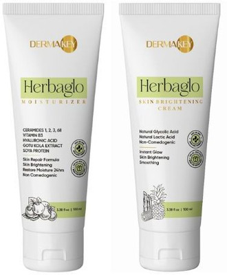 DERMAKEY Ceramide Moisturiser & Skin Brightening Cream Combo – Moisturizing & Brightening Skincare Duo(1 Items in the set)
