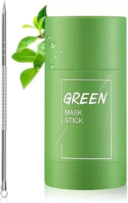 Wonholli Blackhead remover Pimple Remover Tool & Green Tea Purifying Clay Stick Mask Oil Control(2 Items in the set)