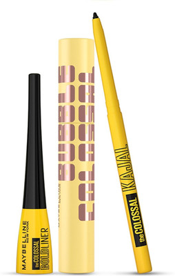 MAYBELLINE NEW YORK Colossal Eye Combo - Liner, Mascara & Kajal - Black(3 Items in the set)
