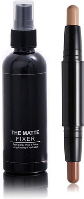FELICECHIARA MATTE FINISH MAKEUP BASE FIXER AND CONTOUR STICK(2 Items in the set)