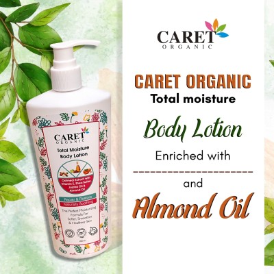 Caret Organic Total Body Lotion With Oatmeal & Shea Butter For Skin Moisturising-Paraben Free(200 ml)