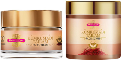 Inveda Combo of Kumkumadi Tailam Face Cream and Kumkumadi Tailam Face Scrub(2 Items in the set)