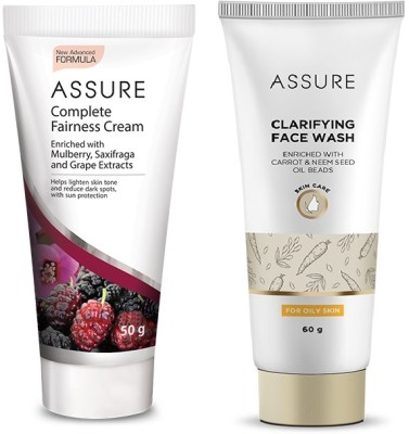 ASSURE Complete Fairness Cream 50g & Clarifying Face wash 60g combo(2 Items in the set)