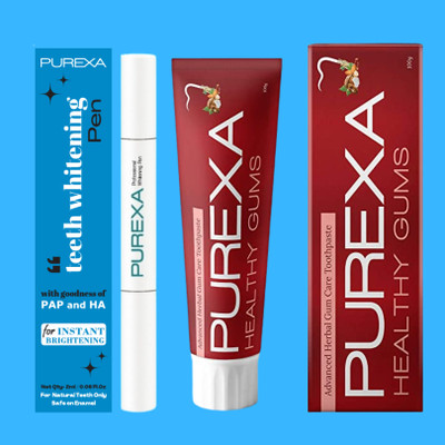 PUREXA Teeth Whitening Pen & Healthy Gums Combo(2 Items in the set)