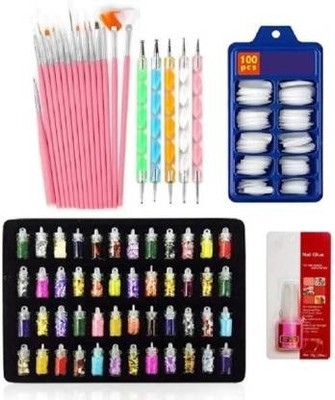 GLOW IT Basic Nail Art combo kit (Refere Images for Product combo)(15 Items in the set)