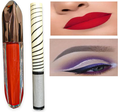 Luipui RED LIPSTICK AND SILVER EYELINER PACK OF 2(1 Items in the set)