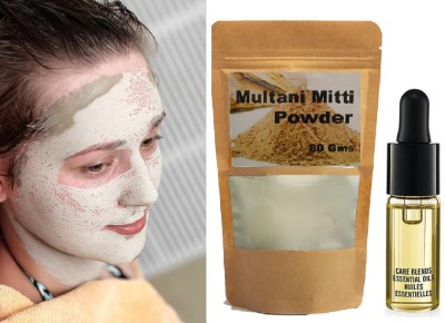 ADJD For Skin Cleansing Multani Mitti Powder With Combo Face Serum for Glowing Skin(2 Items in the set)