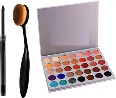 SHEFFO Kajal & Oval Makeup Foundation & Concealer Brush & Eyeshadow Palette(3 Items in the set)