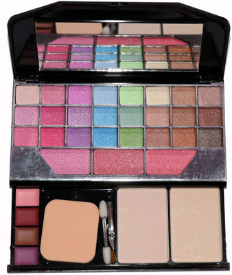 COSMO VIBES 6155 Makeup Kit Eyeshadow Pallete With Compact, Blusher, Lip Gloss& Mini brush 100 g(MULTICOLOR)