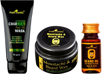 PARK DANIEL Activated Charcoal Peel off Mask,(3 Items in the set)