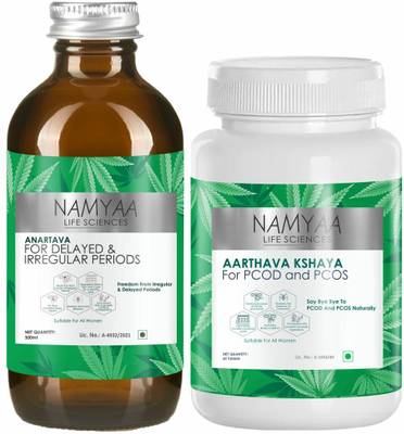 Namyaa PCOD PCOS Syrup & Tablets Regulate Periods, Promote Fertility & Balances Hormone