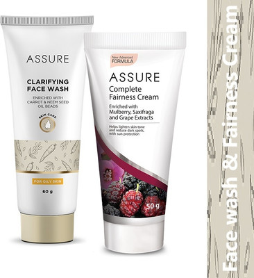 ASSURE (Neem seed and Carrot seed oil beads) 60g & Complete Fairness Cream Enriched with(2 Items in the set)